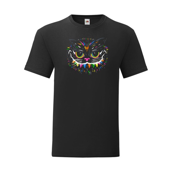 T shirt Homme  - Fruit of the loom (Iconic T 150 gr/m2 - coupe Fit) - Le chat du Cheshire
