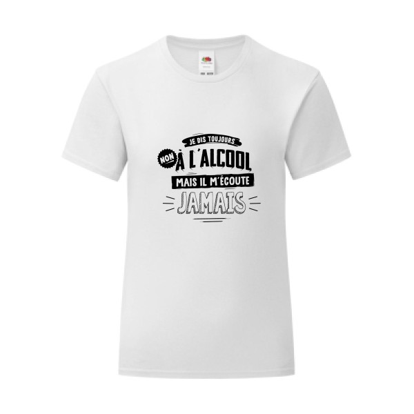 T-shirt léger - Fruit of the loom 145 g/m² (couleur) - Non à l'alcool 