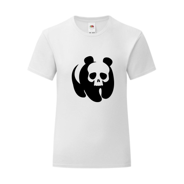 T-shirt léger - Fruit of the loom 145 g/m² (couleur) - Panda Skull