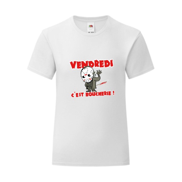 T-shirt léger - Fruit of the loom 145 g/m² (couleur) - VENDREDI, c'est boucherie !
