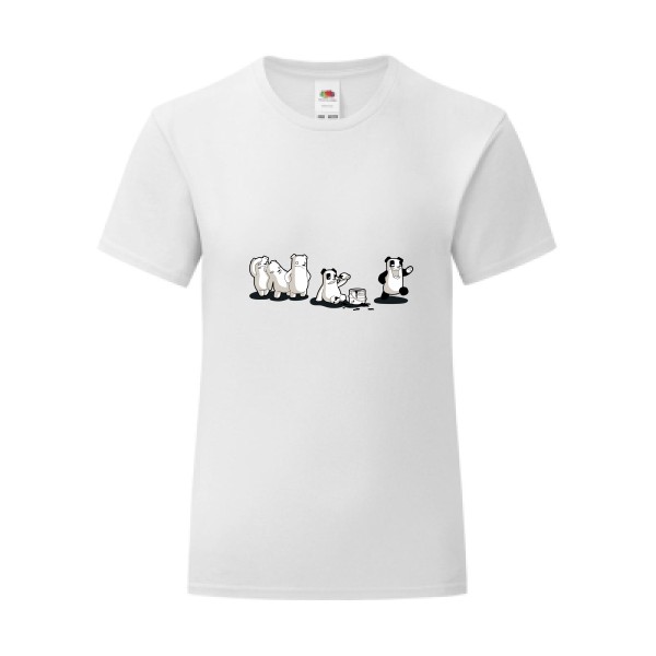 T-shirt léger - Fruit of the loom 145 g/m² (couleur) - I just wanna be a panda