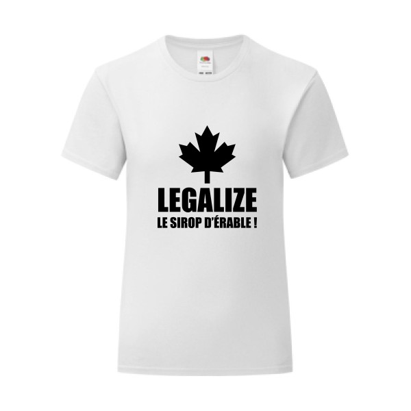 T-shirt léger - Fruit of the loom 145 g/m² (couleur) - Legalize le sirop d'érable