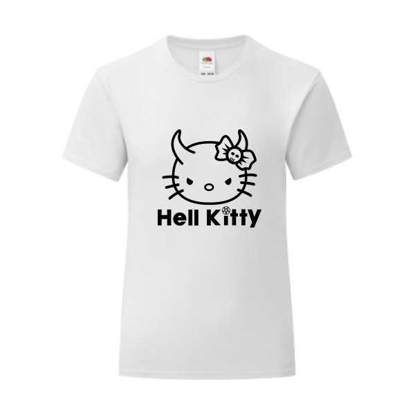 T-shirt léger - Fruit of the loom 145 g/m² (couleur) - Hell Kitty