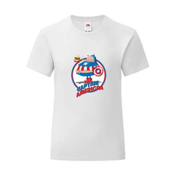 T-shirt léger - Fruit of the loom 145 g/m² (couleur) - Hot-dog we trust