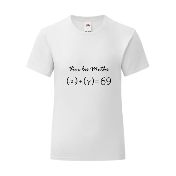 T-shirt léger - Fruit of the loom 145 g/m² (couleur) - Vive les maths !