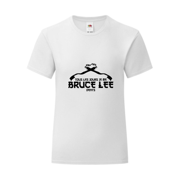 T-shirt léger - Fruit of the loom 145 g/m² (couleur) - Moi je me Bruce Lee Dents