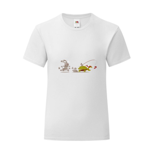 T-shirt léger - Fruit of the loom 145 g/m² (couleur) - Le Lièvre et la tortue... ninja