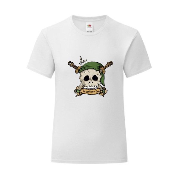 T-shirt léger - Fruit of the loom 145 g/m² (couleur) - Zelda Skull