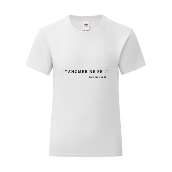 T-shirt léger - Fruit of the loom 145 g/m² (couleur) - ANUMER NE FE!