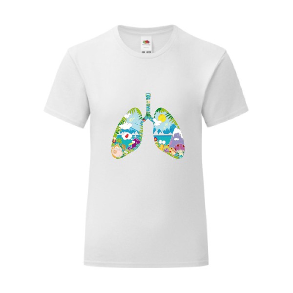 T-shirt léger - Fruit of the loom 145 g/m² (couleur) - happy lungs