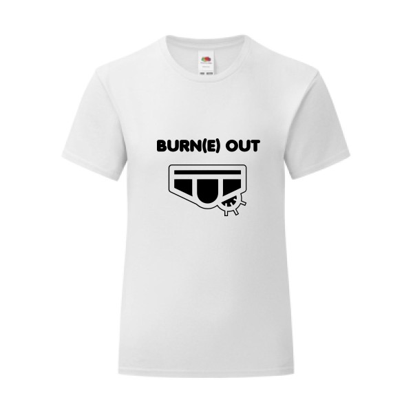 T-shirt léger - Fruit of the loom 145 g/m² (couleur) - Burn(e) Out