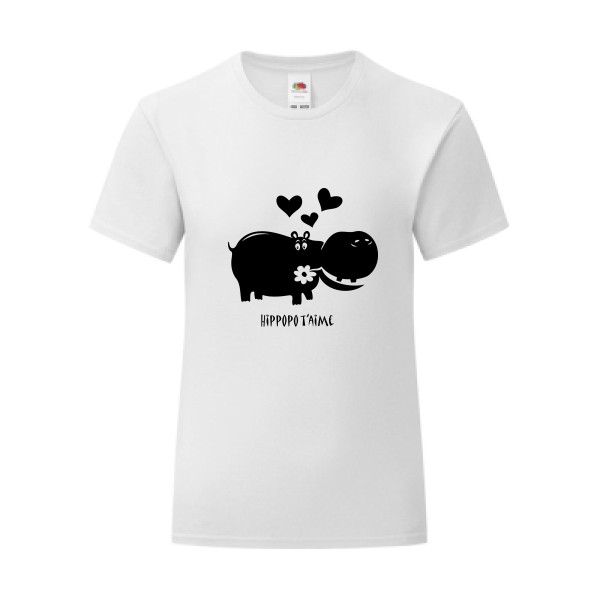T-shirt léger - Fruit of the loom 145 g/m² (couleur) - Hippopo t'aime