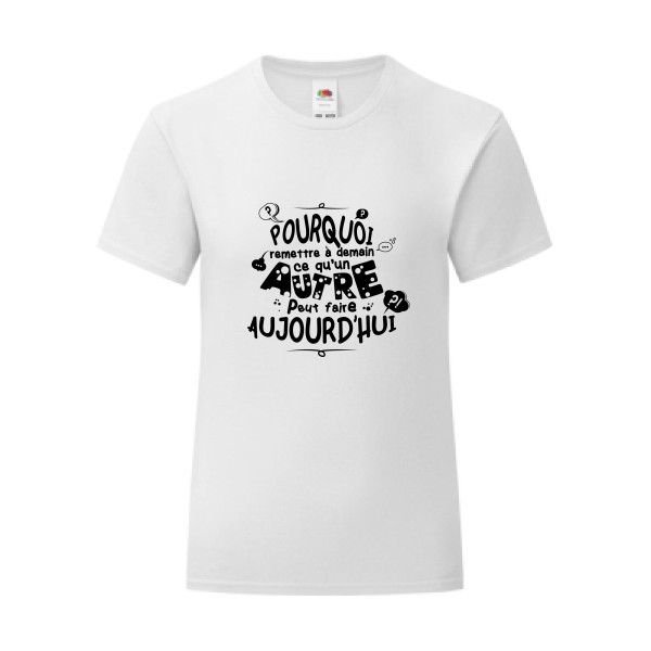 T-shirt léger - Fruit of the loom 145 g/m² (couleur) - L'art de déléguer