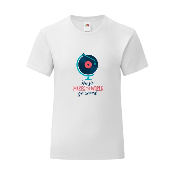 T-shirt léger - Fruit of the loom 145 g/m² (couleur) - Music make world go round