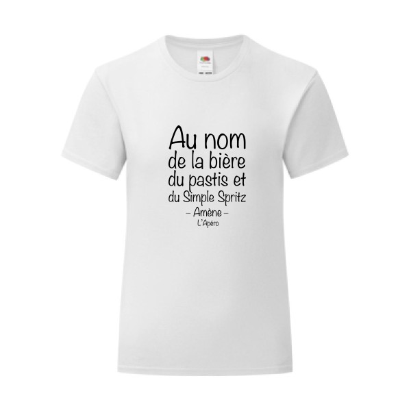 T-shirt léger - Fruit of the loom 145 g/m² (couleur) - prière de l'apéro
