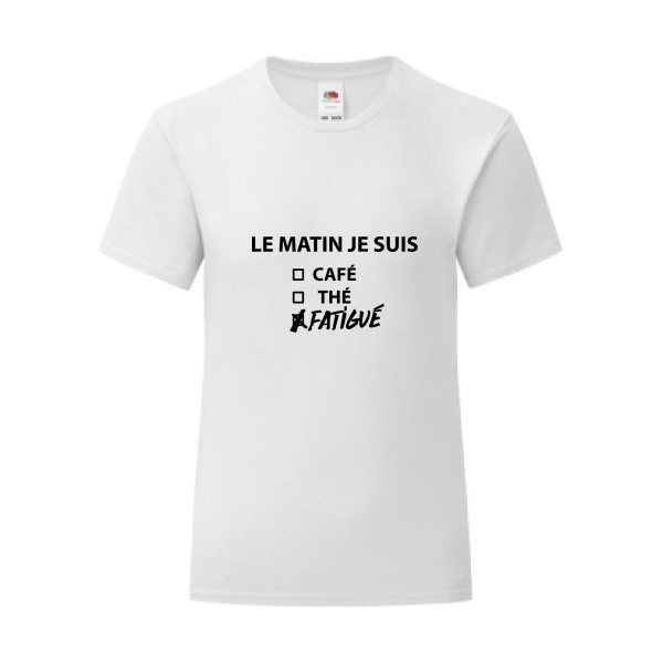 T-shirt léger - Fruit of the loom 145 g/m² (couleur) - Le matin je suis...