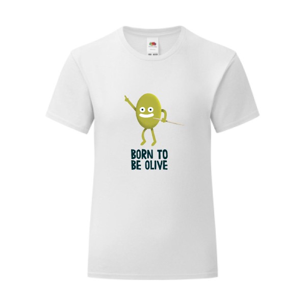 T-shirt léger - Fruit of the loom 145 g/m² (couleur) - Born to be olive