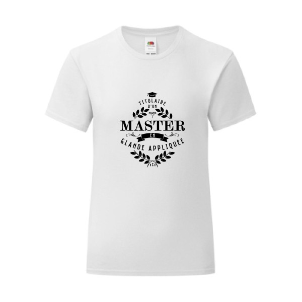 T-shirt léger - Fruit of the loom 145 g/m² (couleur) - Master en glande appliquée
