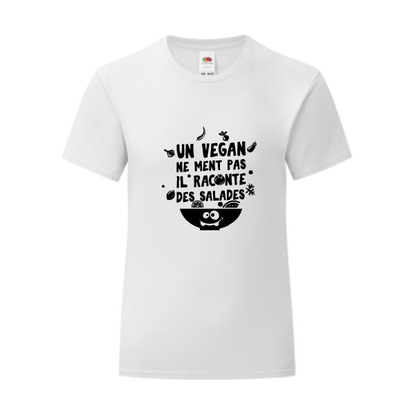 T-shirt léger - Fruit of the loom 145 g/m² (couleur) - Un vegan ne ment pas