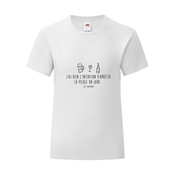 T-shirt léger - Fruit of the loom 145 g/m² (couleur) - arrêter la picole