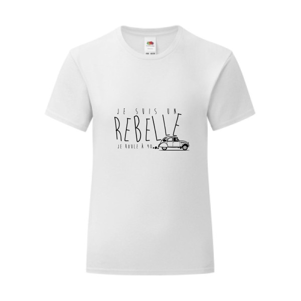 T-shirt léger - Fruit of the loom 145 g/m² (couleur) - je suis un rebelle