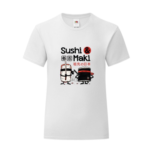 T-shirt léger - Fruit of the loom 145 g/m² (couleur) - Sushi et Maki