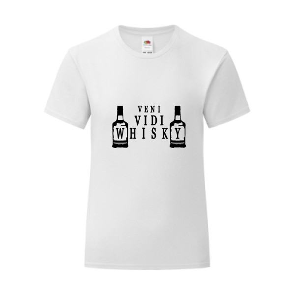 T-shirt léger - Fruit of the loom 145 g/m² (couleur) - VENI VIDI WHISKY