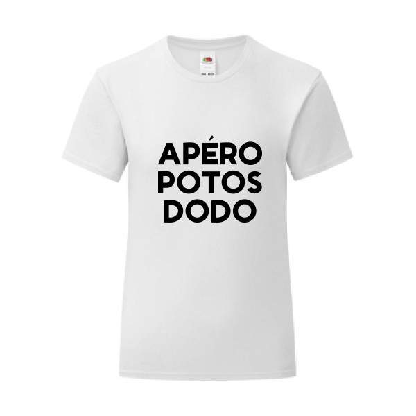 T-shirt léger - Fruit of the loom 145 g/m² (couleur) - Apéro Potos Dodo 