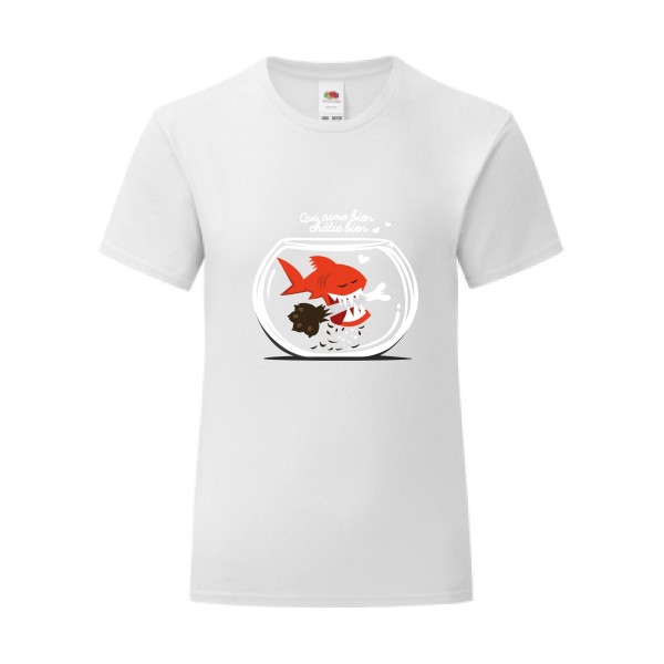 T-shirt léger - Fruit of the loom 145 g/m² (couleur) - Qui aime bien châtie bien..
