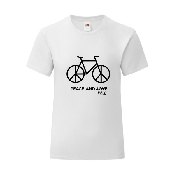 T-shirt léger - Fruit of the loom 145 g/m² (couleur) - Peace and vélo