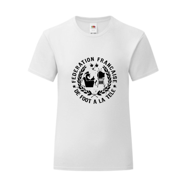 T-shirt léger - Fruit of the loom 145 g/m² (couleur) - fédération française de foot devant la TV