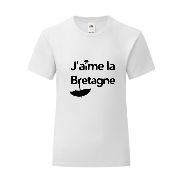 T-shirt léger - Fruit of the loom 145 g/m² (couleur) - J'aime la Bretagne