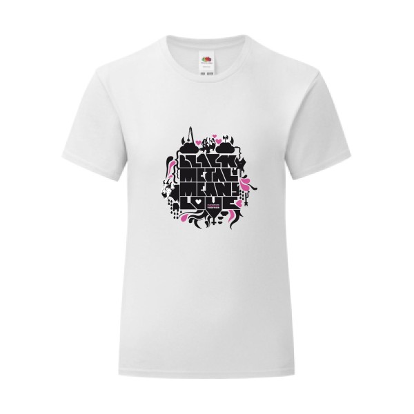 T-shirt léger - Fruit of the loom 145 g/m² (couleur) - Black Metal Means Love