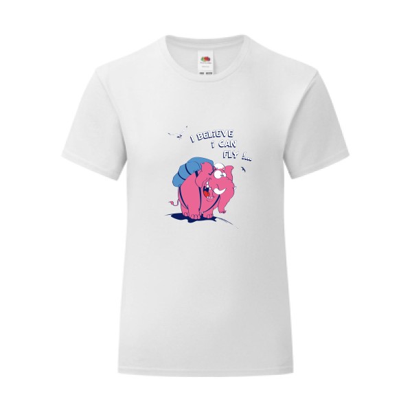 T-shirt léger - Fruit of the loom 145 g/m² (couleur) - Just believe you can fly 