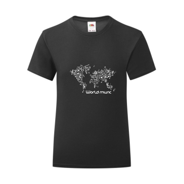 T-shirt léger - Fruit of the loom 145 g/m² (couleur) - World music