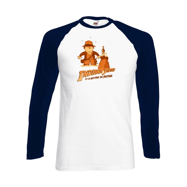 Indiana - T-shirt baseball manche longue Homme alcool - Fruit of the loom - Baseball T-Shirt LS - thème alcool et parodie-
