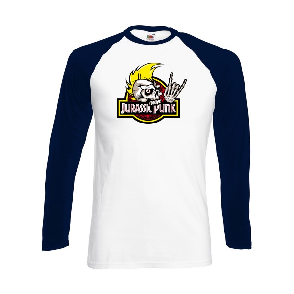Jurassik Punk- Tee shirt punk-Fruit of the loom - Baseball T-Shirt LS