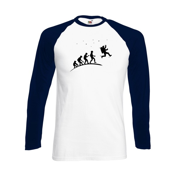 Vers l'espace-T shirt espace -Fruit of the loom - Baseball T-Shirt LS