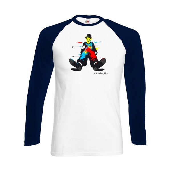 et la couleur fut -T-shirt baseball manche longue original Homme -Fruit of the loom - Baseball T-Shirt LS - thème original