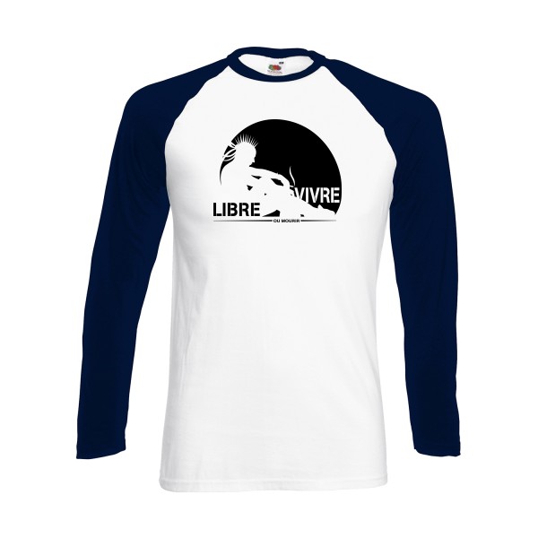 T-shirt baseball manche longue - Fruit of the loom - Baseball T-Shirt LS - free