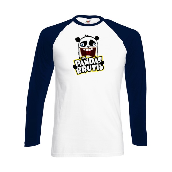 The Magical Mystery Pandas Brutis - t shirt idiot -Fruit of the loom - Baseball T-Shirt LS
