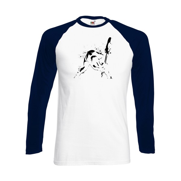 The clash ! - T-shirt baseball manche longue rock Homme - modèle Fruit of the loom - Baseball T-Shirt LS -thème musique the clash -