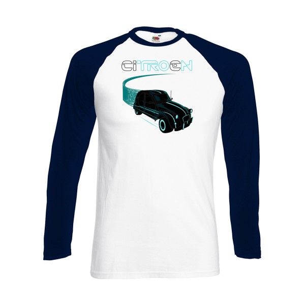 Tron - Tee shirt voiture - Fruit of the loom - Baseball T-Shirt LS -