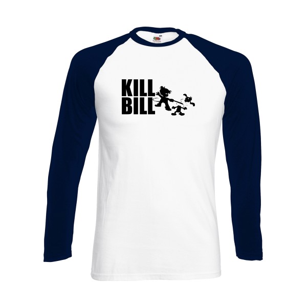 kill bill - T-shirt baseball manche longue kill bill Homme - modèle Fruit of the loom - Baseball T-Shirt LS -thème cinema -