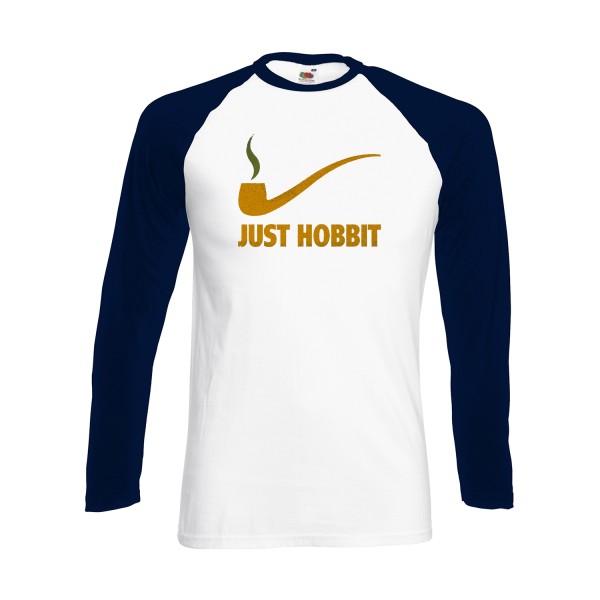 Just Hobbit - T-shirt baseball manche longue seigneur des anneaux Homme - modèle Fruit of the loom - Baseball T-Shirt LS -thème cinema -