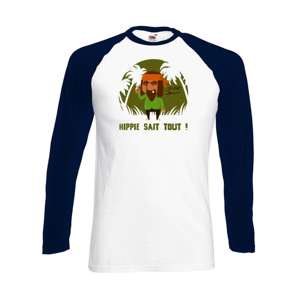 Et pis c'est tout !!!-T shirt texte drole - Fruit of the loom - Baseball T-Shirt LS