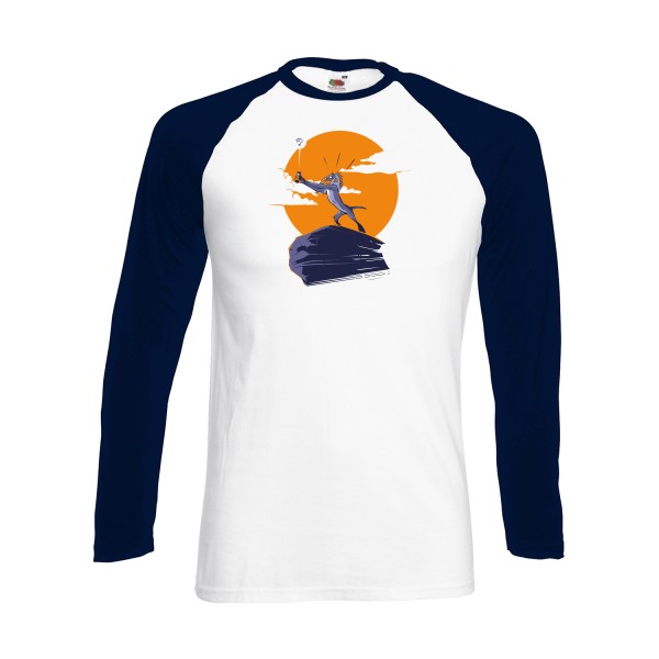 No network - T shirt Geek- Fruit of the loom - Baseball T-Shirt LS