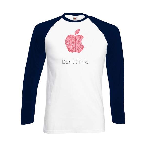 Lobotomie - T-shirt baseball manche longue parodie marque Homme  -Fruit of the loom - Baseball T-Shirt LS - Thème original et parodie -