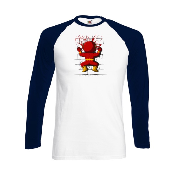 Splach! - T-shirt baseball manche longue parodie Homme - modèle Fruit of the loom - Baseball T-Shirt LS -thème musique et parodie -