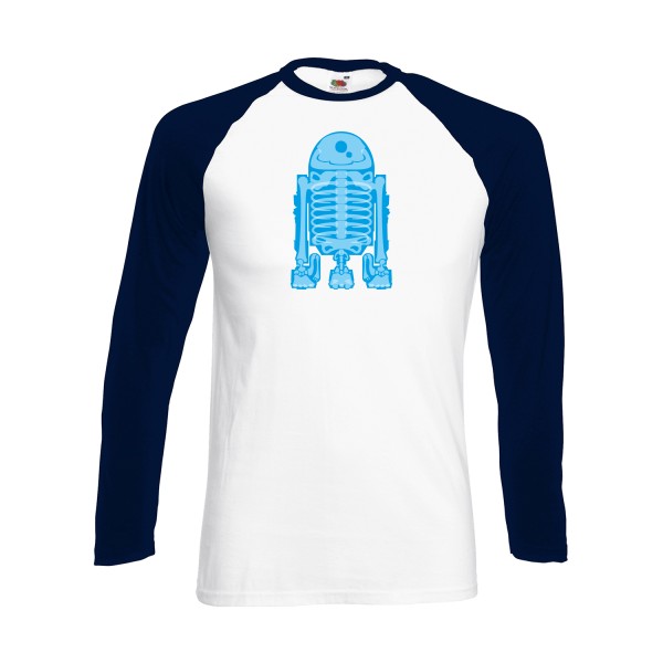 Droid Scan - T-shirt baseball manche longue robot pour Homme -modèle Fruit of the loom - Baseball T-Shirt LS - thème science fiction-